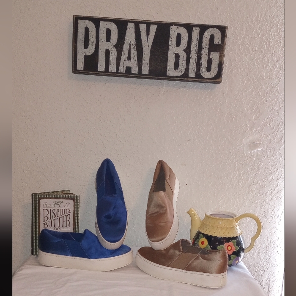 BUNDLE (2) Pair Vince Platform Slip-On Sneakers
